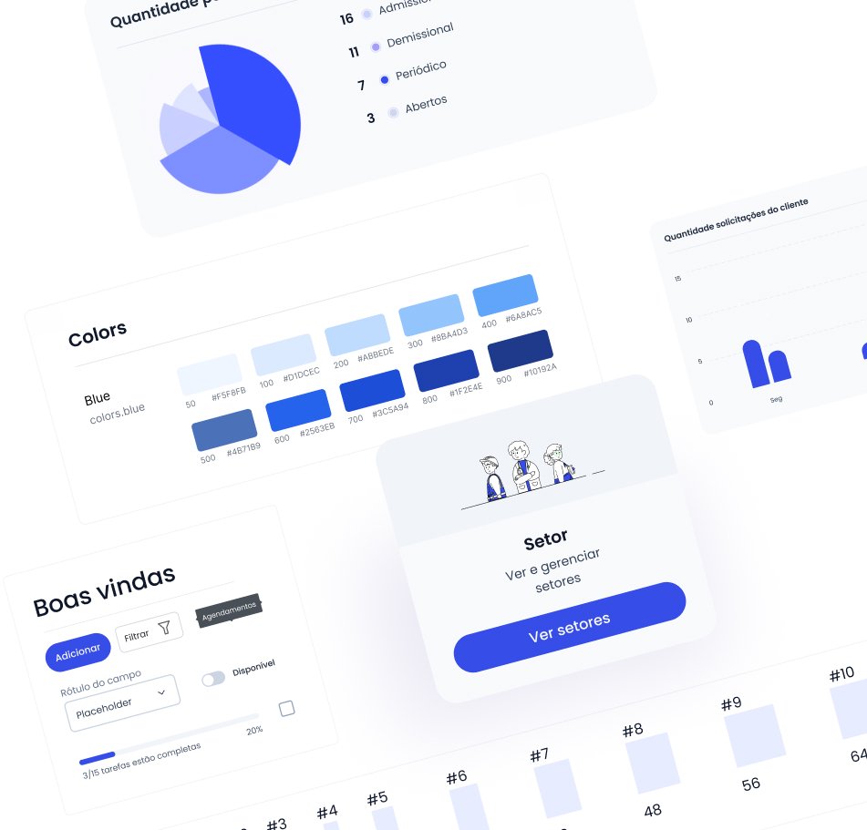Imagem mostrando alguns elementos do design system